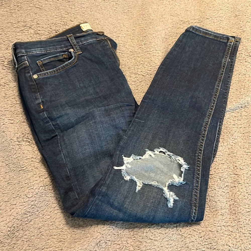 Free people busted knee skinny jeans